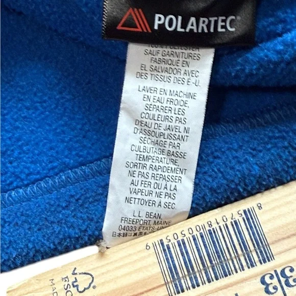 L.L. Bean men’s size large multi pocket front zip fleece sweatshirt. - Picture 3 of 9